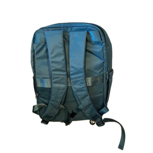 Sea Green Clamshell Padded Computer Backpack - Picture 2 of 5